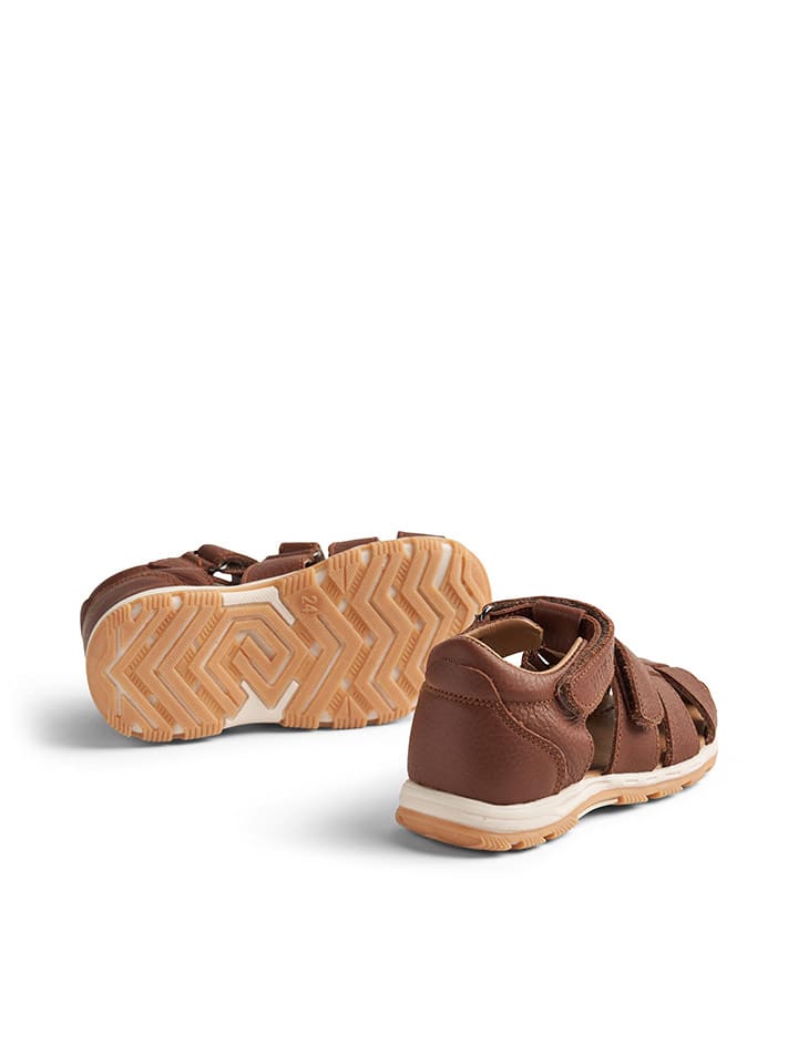 Wheat Leder-Halbsandalen in Braun günstig kaufen