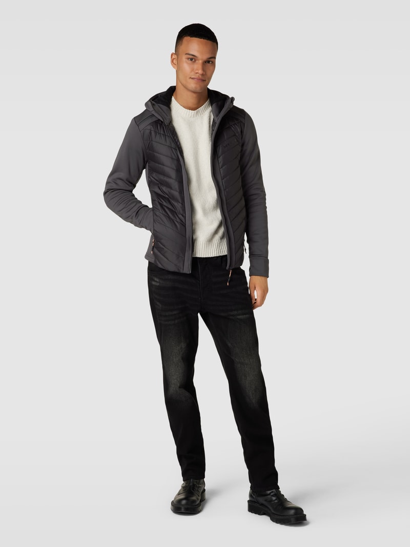 Steppjacke mit Kapuze Modell 'ZUKO' in anthrazit