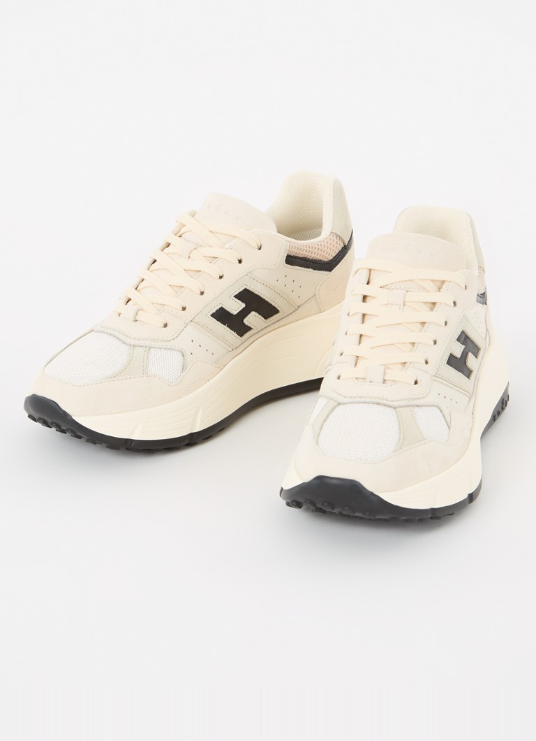 Buty sportowe Hogan ze zamszu z detalami z siateczki
