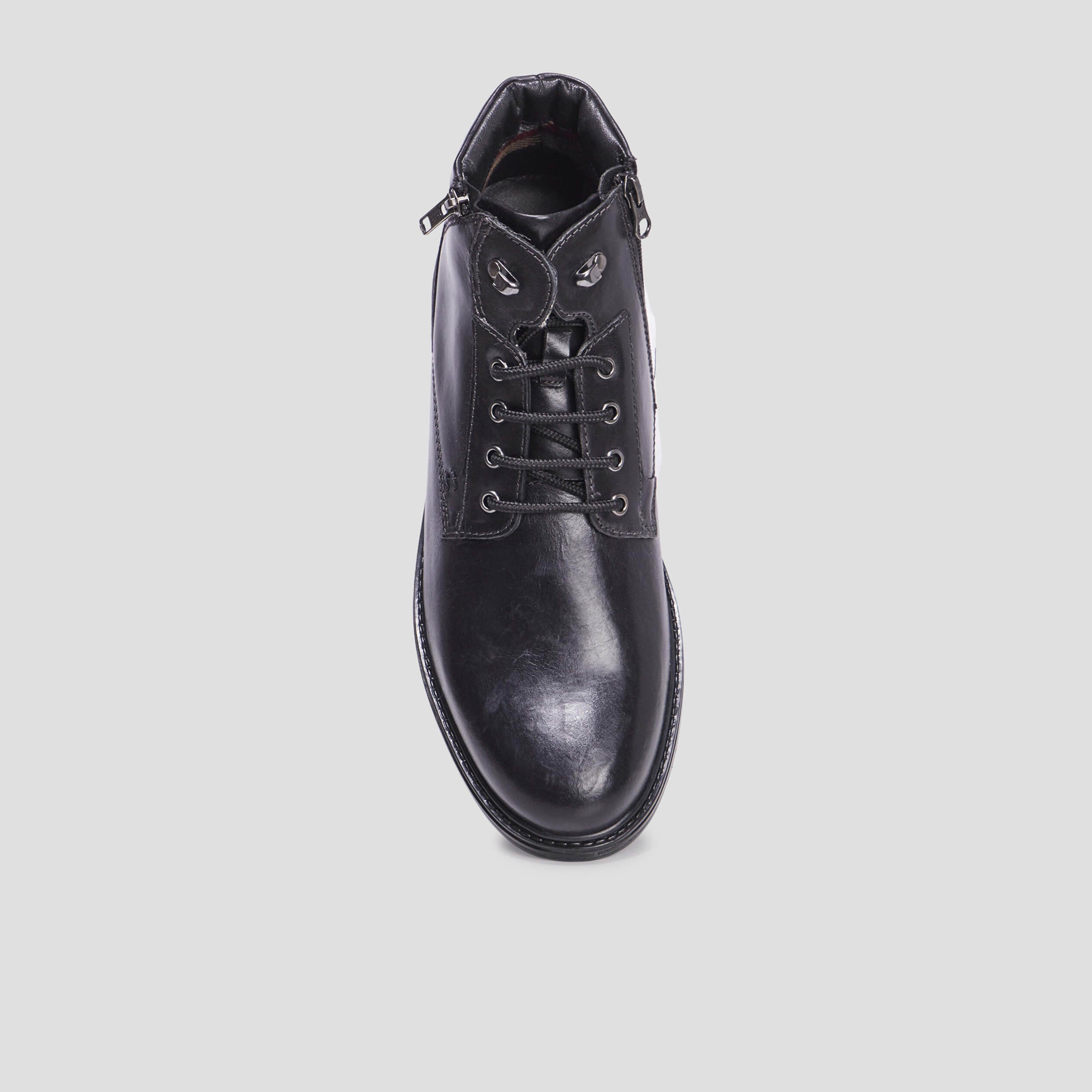 Bottines zippées en cuir Blark noir homme | La Halle