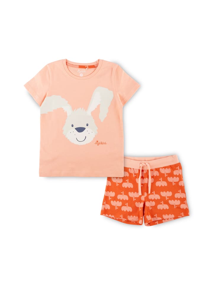 Sigikid Pyjama, Shorty Kinder Schlafanzug in Rosa/Rot/ Shorty günstig kaufen