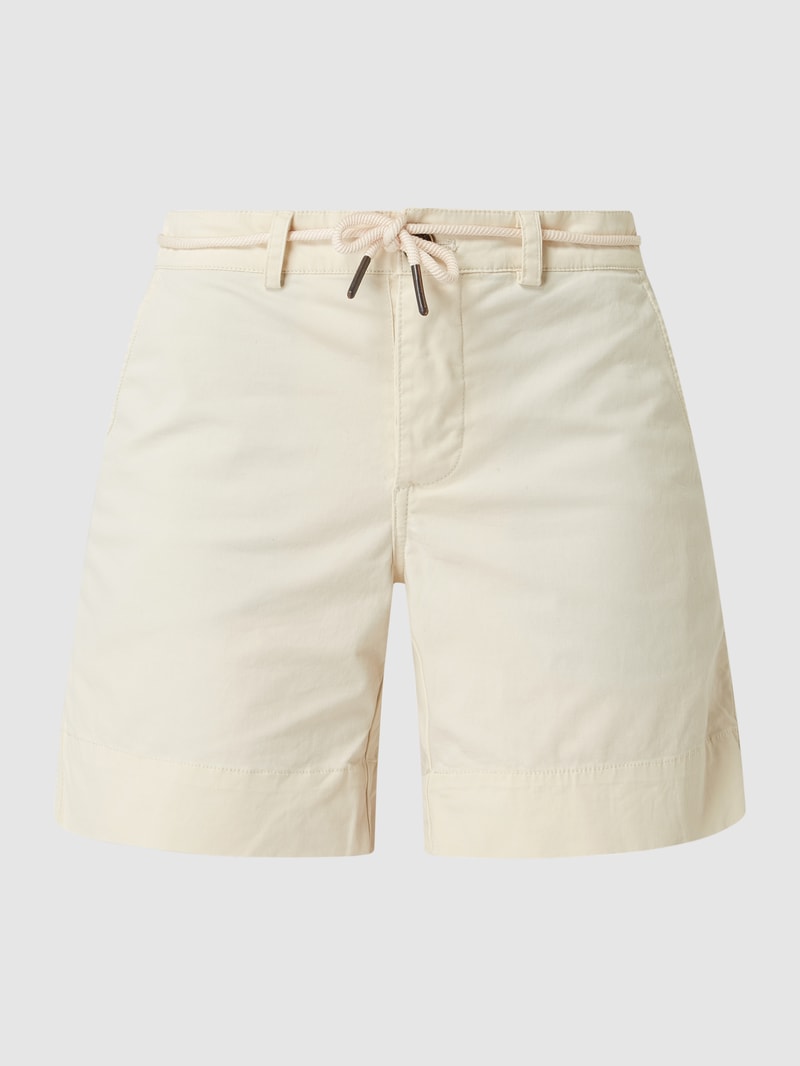 Shorts mit Gürtel Modell 'Jule' in ecru
