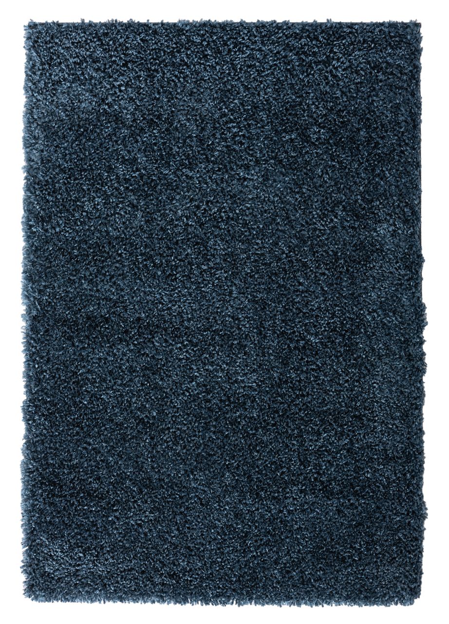 MyFlair Teppich Elodie, 100cm x 150cm, Farbe Dunkelblau, rechteckig, Florhöhe 37mm