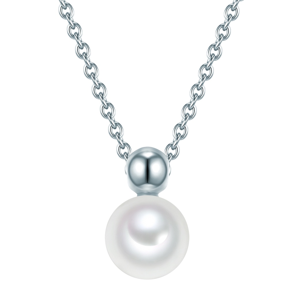 Valero Pearls Chaîne Argent sterling Perle de culture d'eau douce en Argent collier