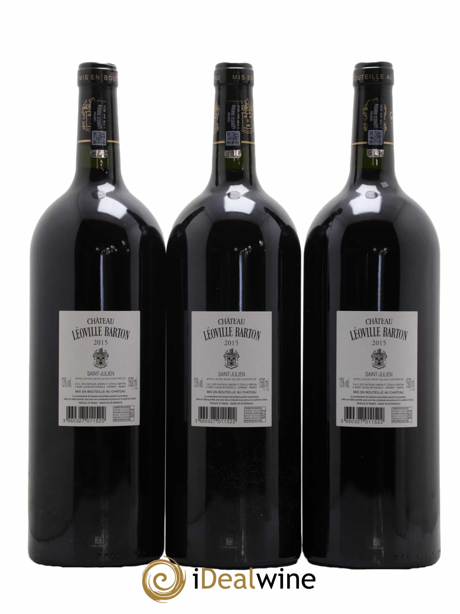 Château Léoville Barton 2ème Grand Cru Classé  2015 - Lot de 6 Magnums