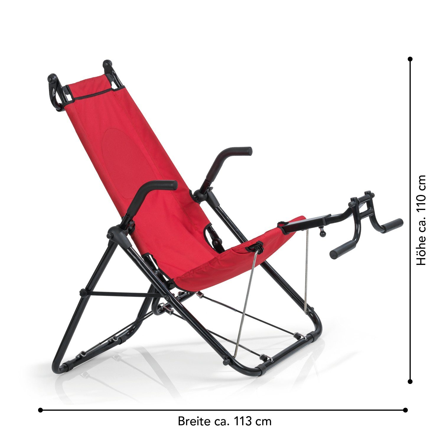 MAXXMEE Heimtrainer Inversionstrainer - Rückentrainer - Deluxe - rot/schwarz