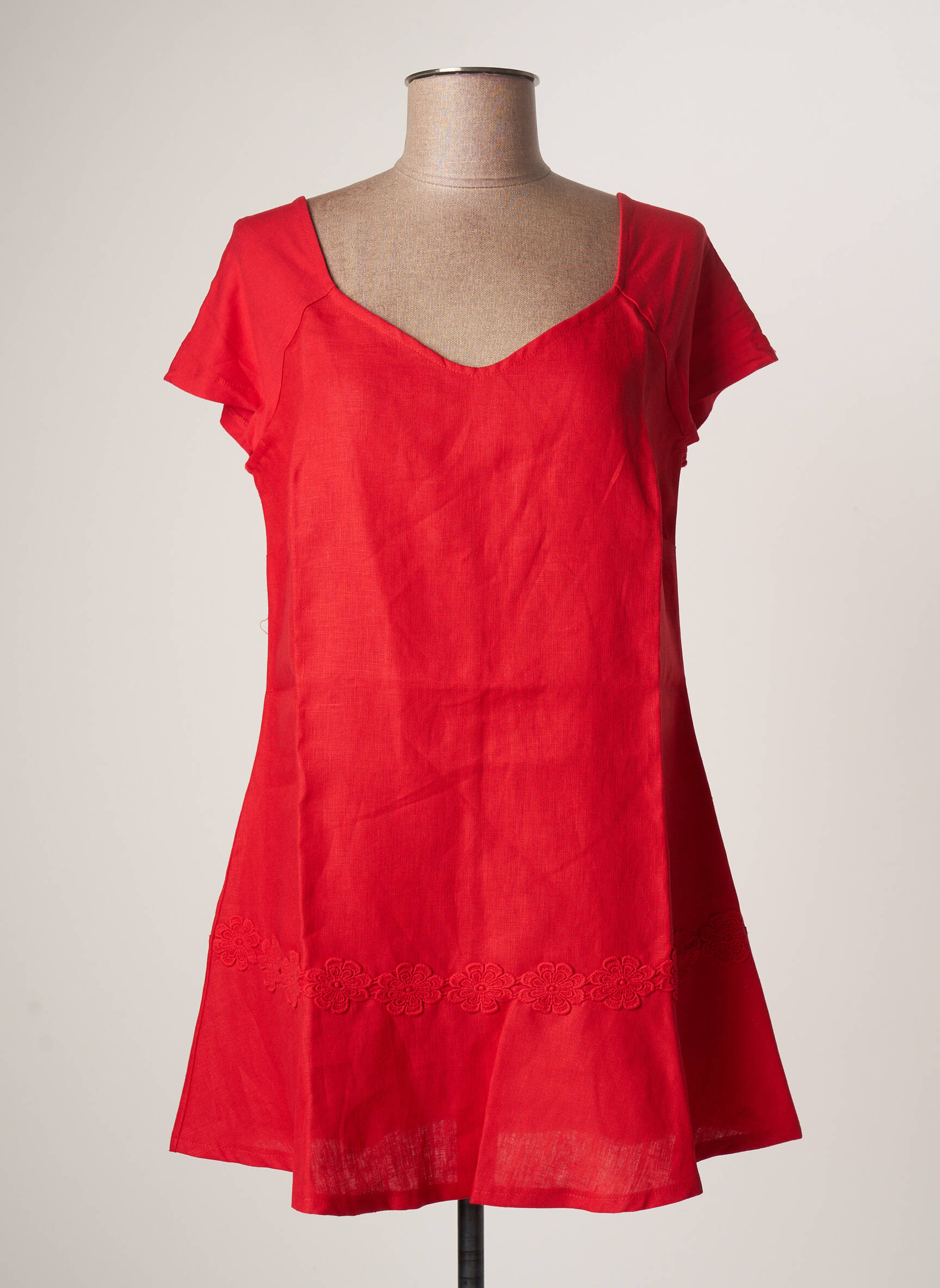 Maloka Tuniquemanchecourte Femme couleur rouge
