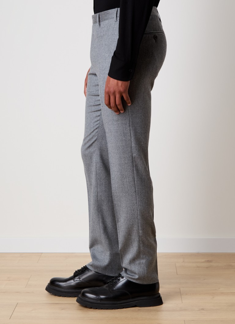 Corneliani  Slim fit pantalon van scheerwol met steekzakken
