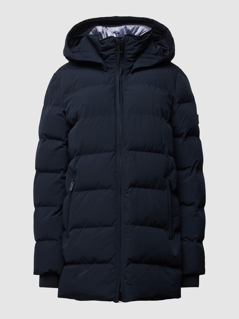 Steppjacke mit abnehmbarer Kapuze Modell 'GOLDMINE' in dunkelblau