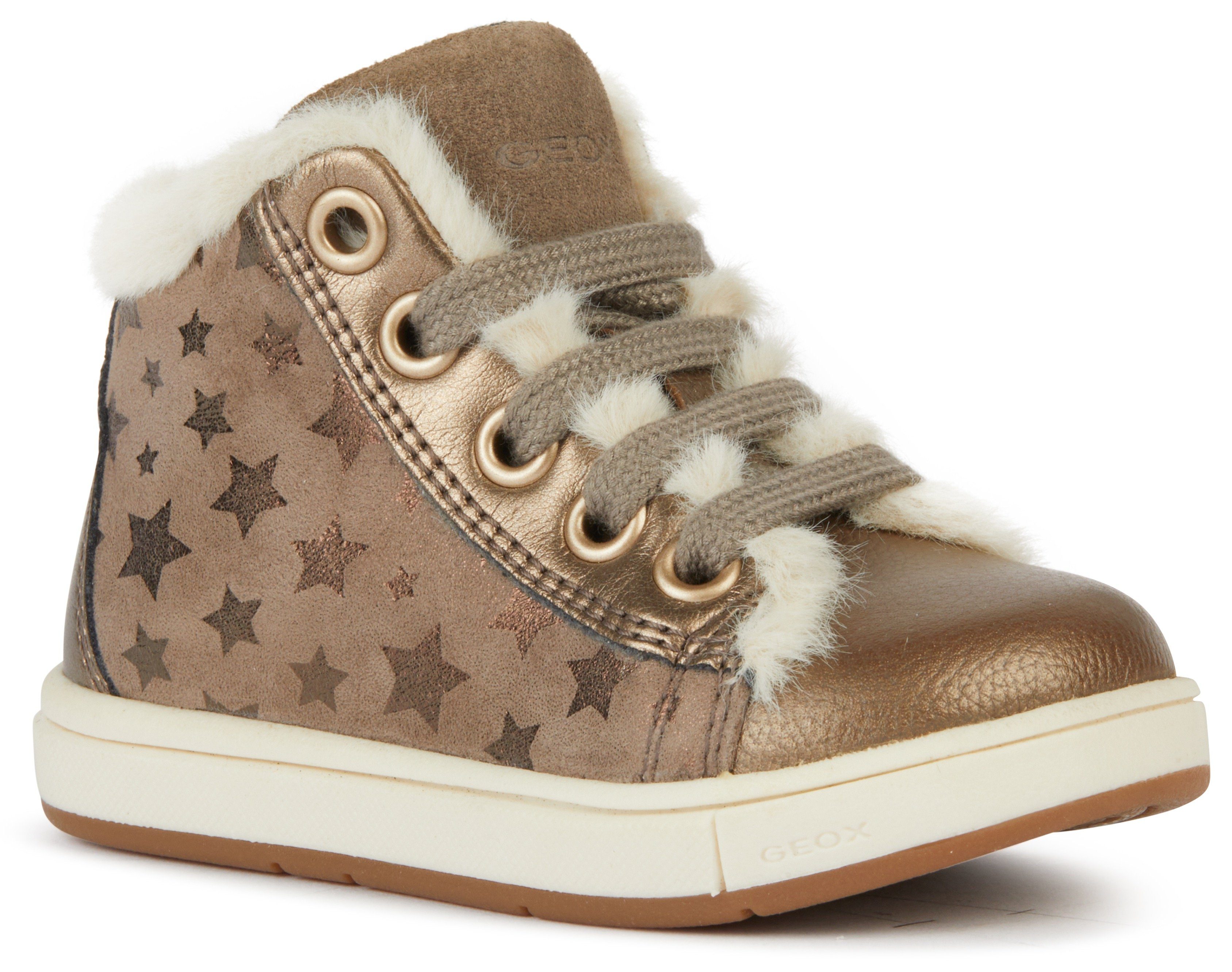 Geox B TROTTOLA GIRL Lauflernschuh mit coolem Sternenmuster