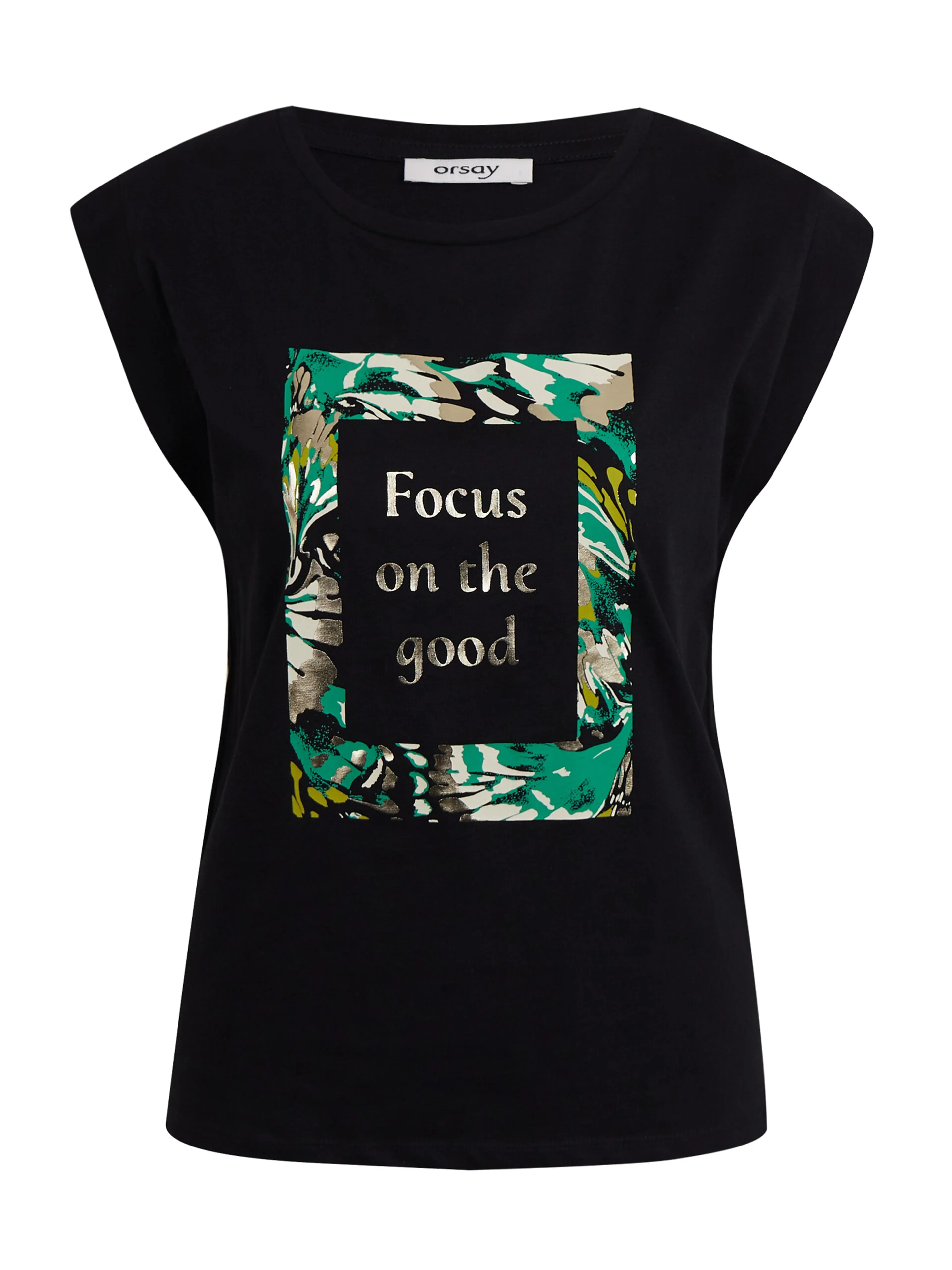 Schwarzes Damen-T-Shirt ORSAY
