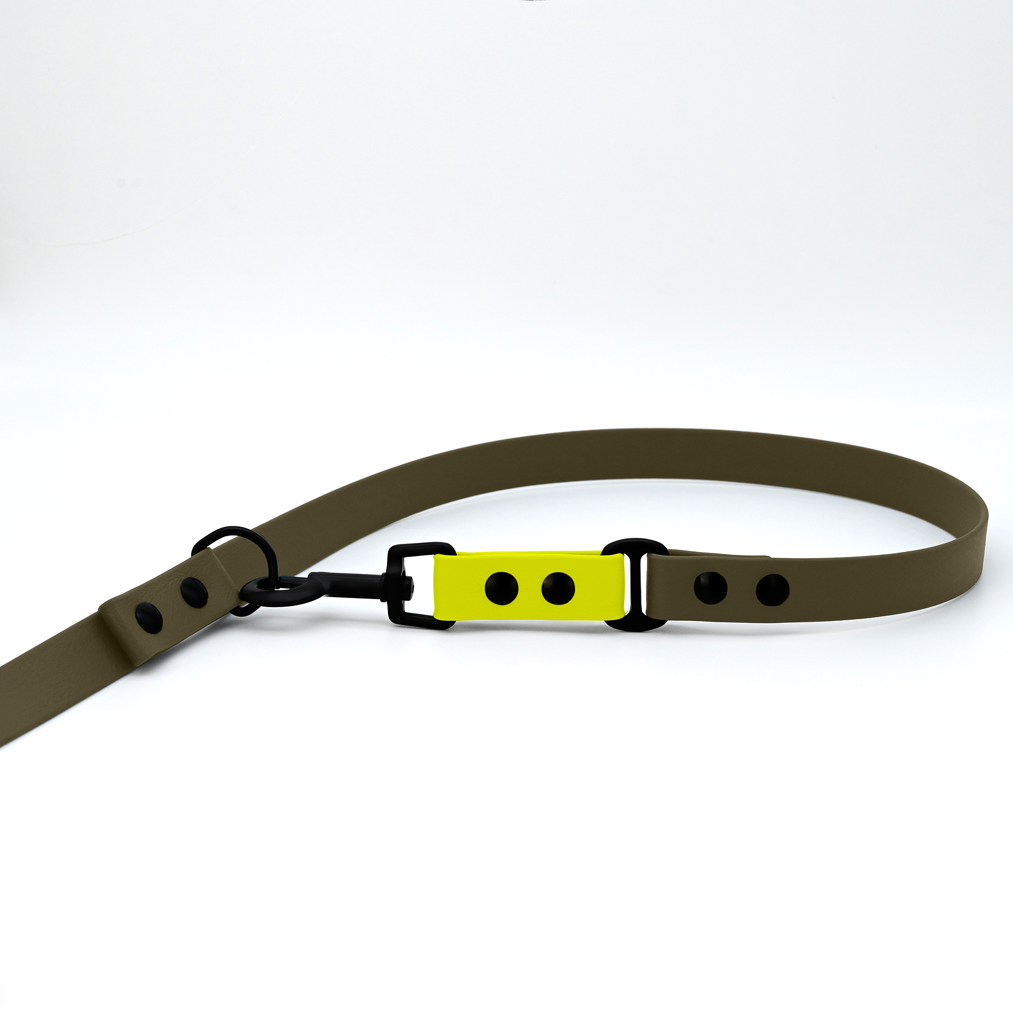 THE DOG IDEA Hundeleinen THE DOG IDEA Biothane Hundeleine Khaki neon gelb