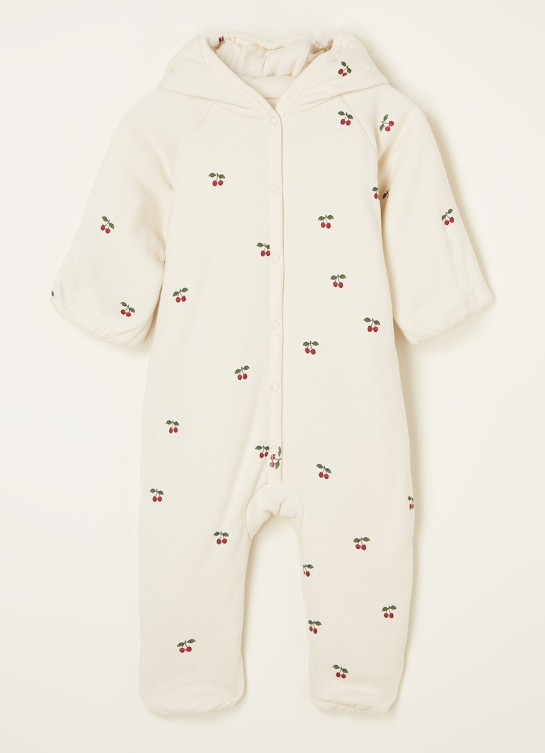 Konges Sløjd Organic cotton baby suit with hood