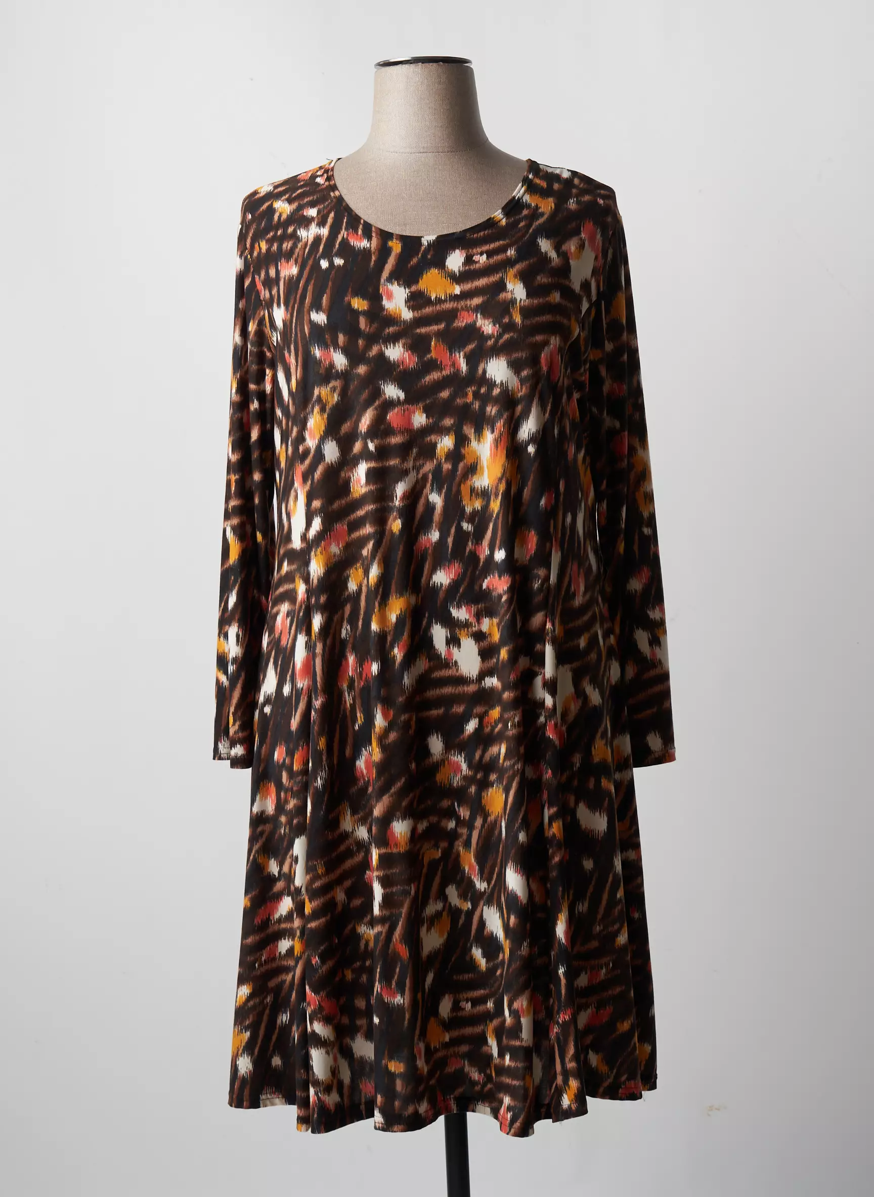 Vetistyle Robes Mi Longues Femme couleur marron
