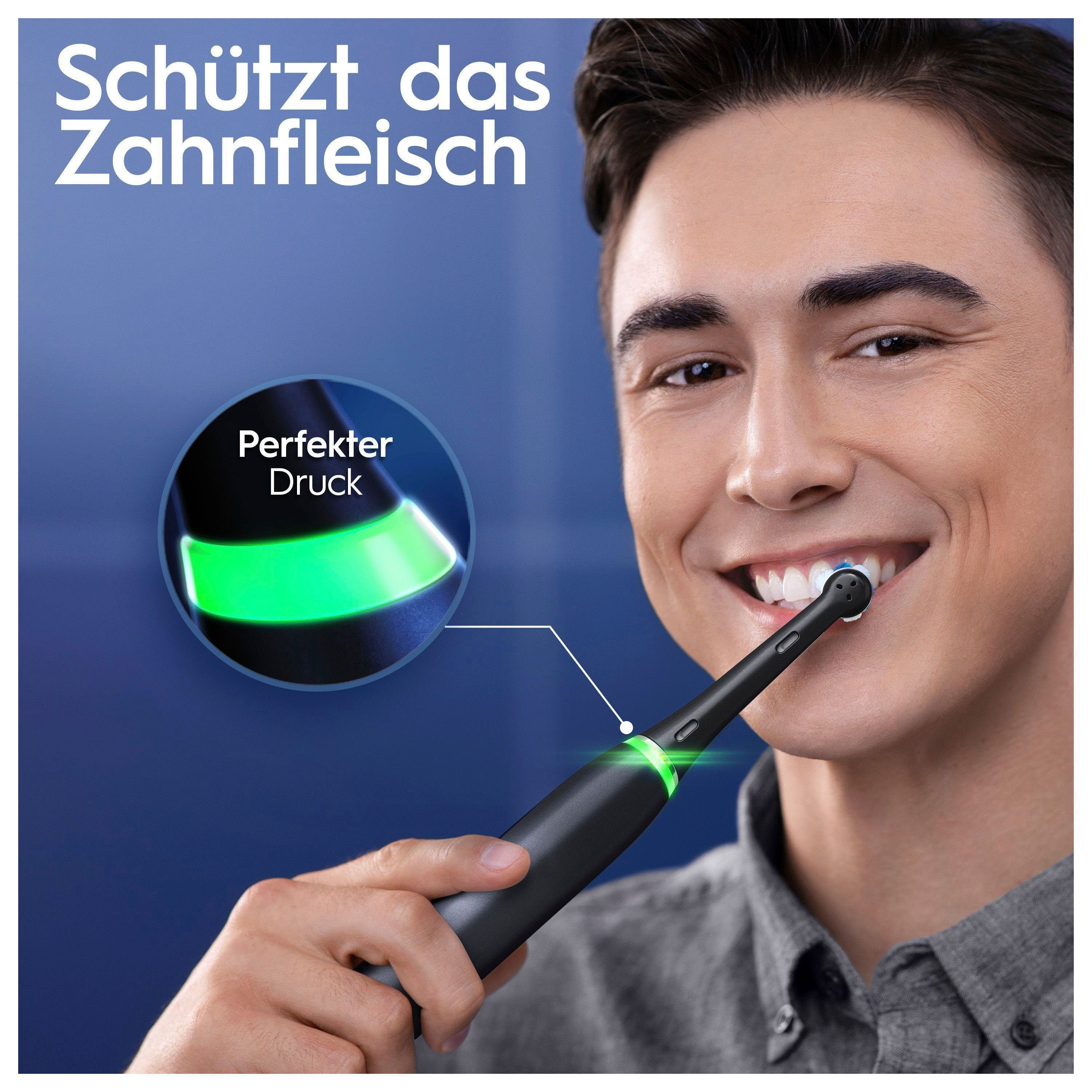 Oral-B Elektrische Zahnbürste iO 6, Aufsteckbürsten: 2 St., mit Magnet-Technologie, Display, 5 Putzmodi, Reiseetui