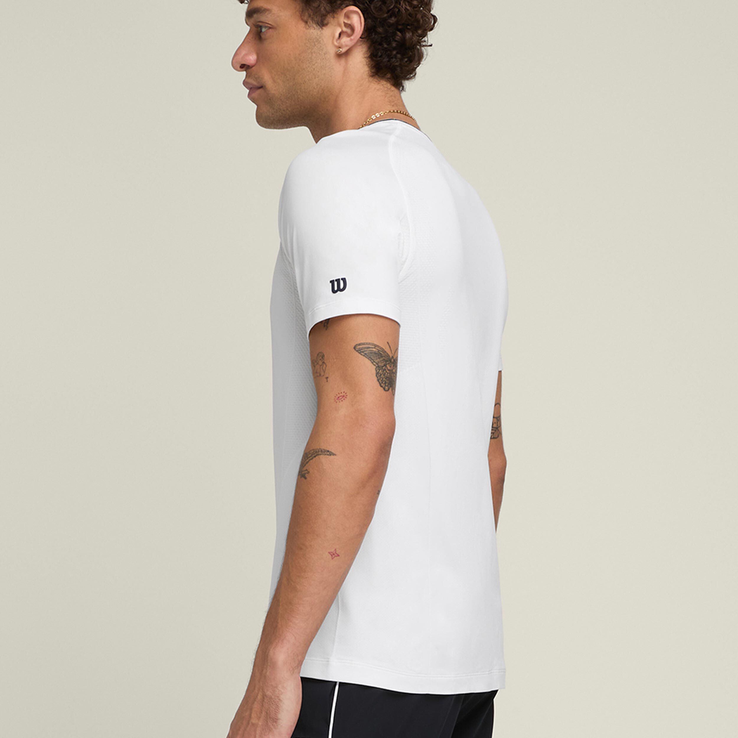 Team Players Seamless Crew T-Shirt Herren - Weiß