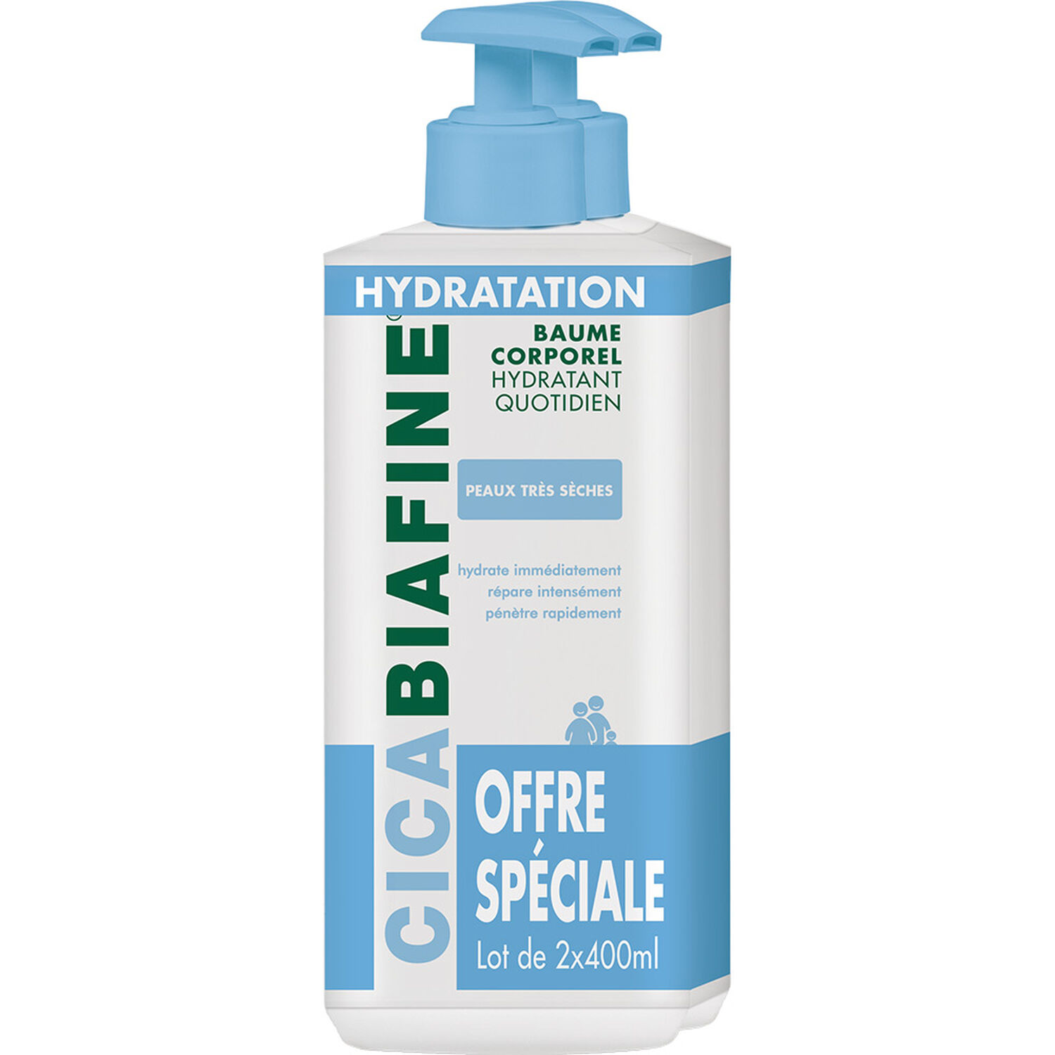 Cicabiafine Baume corporel CICABIAFINE® Duo Baume Corporel Hydratant Anti-Dessèchement 2x400ml