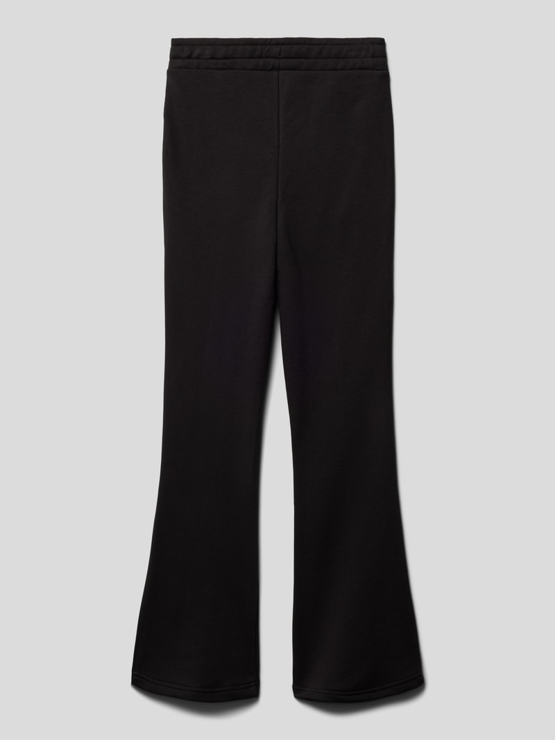 Flared Cut Hose mit Label-Stitching Modell 'CLASSICS' in schwarz
