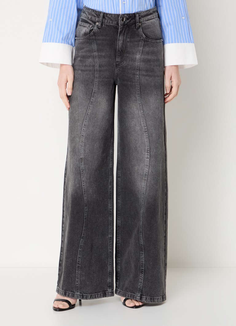 Jeans Vicky a vita alta e gamba larga di Co'Couture, lavaggio colorato