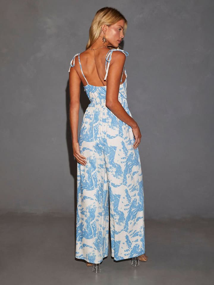 LA Angels Jumpsuit in Hellblau/ Creme günstig kaufen