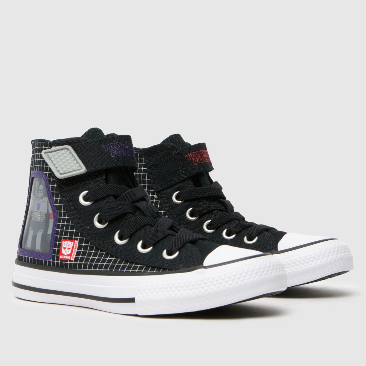 Converse svarta multifärgade all star hi 1v transformers pojkar junior träningsskor
