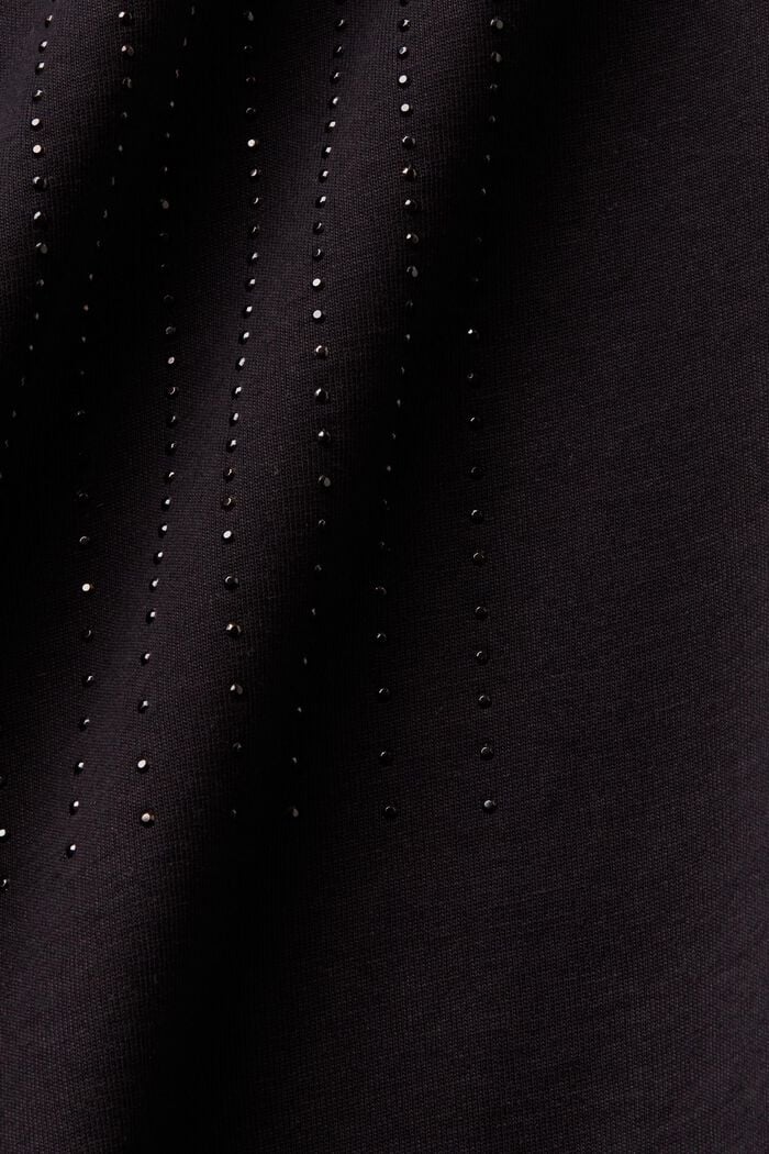 Jersey-T-Shirt mit Strass-Detail