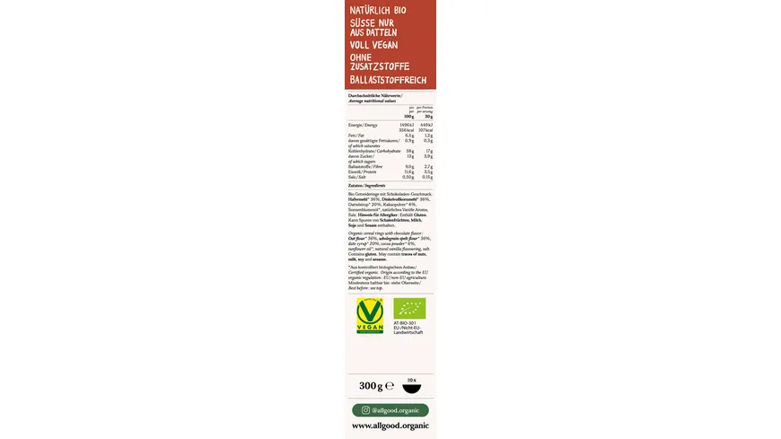 ALL GOOD Chocolate - Bio Cerealien 300 g