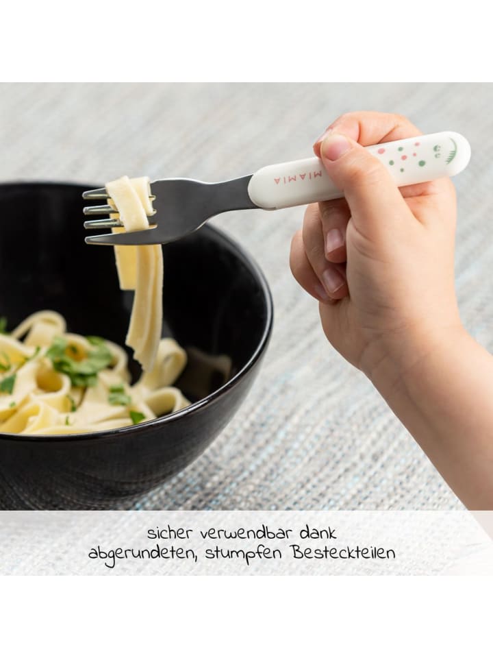 MiaMia Besteck-Set 6-teilig - Punkte - Weiß in weiss,bunt günstig kaufen onesize