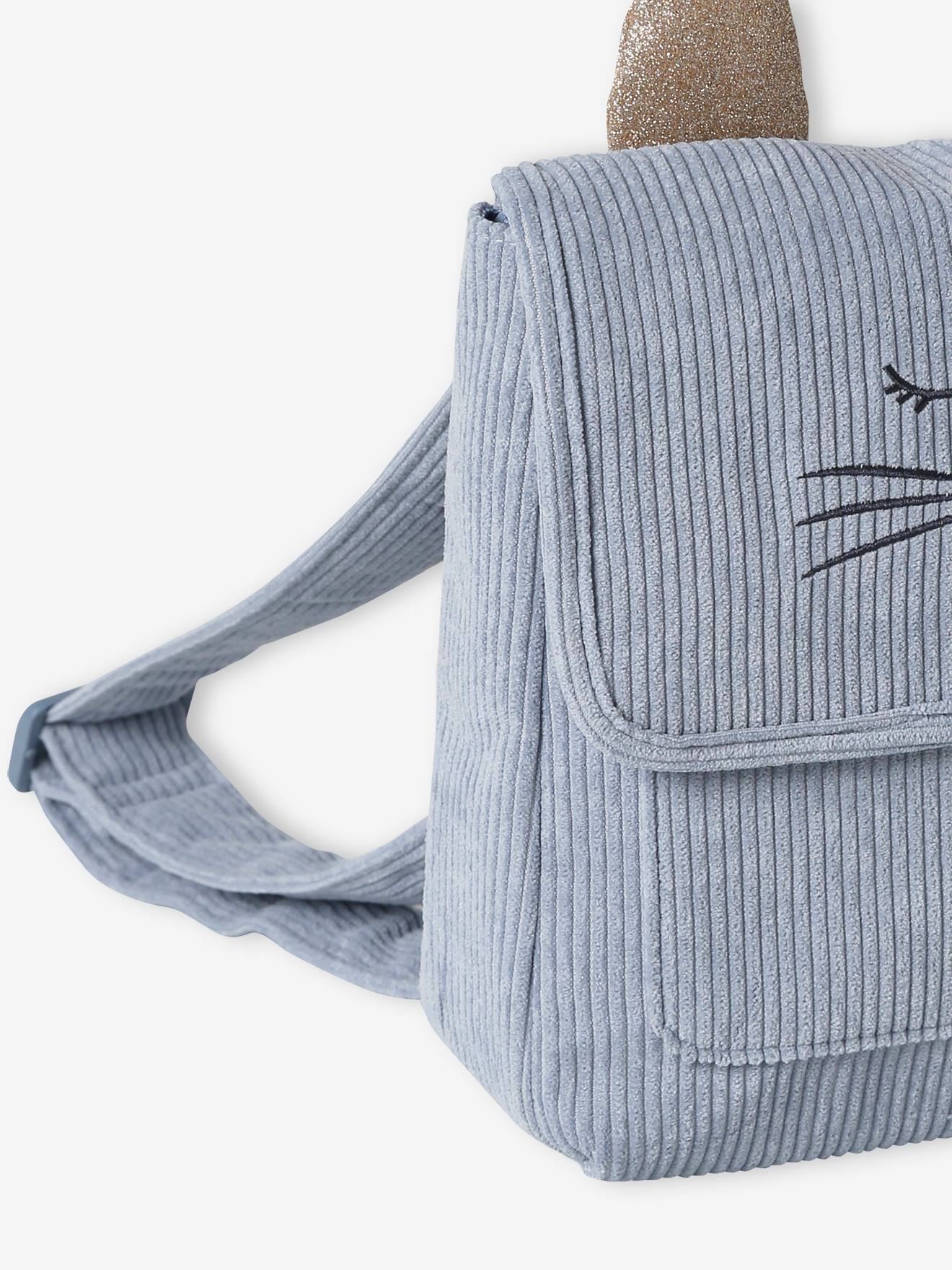 Vertbaudet Kinder Vorschultasche mit Katze - graublau