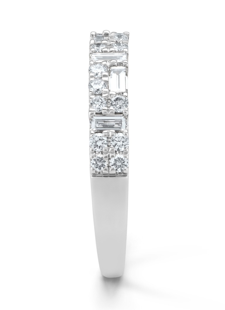 Inel cu vârf de diamant din aur alb, diamant de 0,57 ct, Galleria