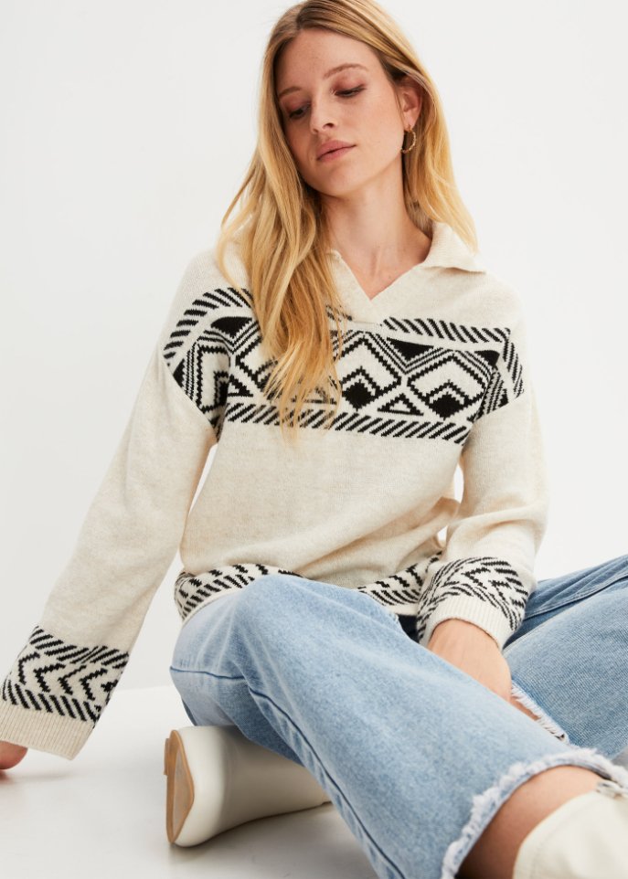 gemusterter Pullover