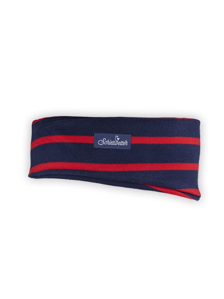 SCHIETWETTER Stirnband  dehnbar, modisch, flauschig in navy-rot günstig kaufen onesize
