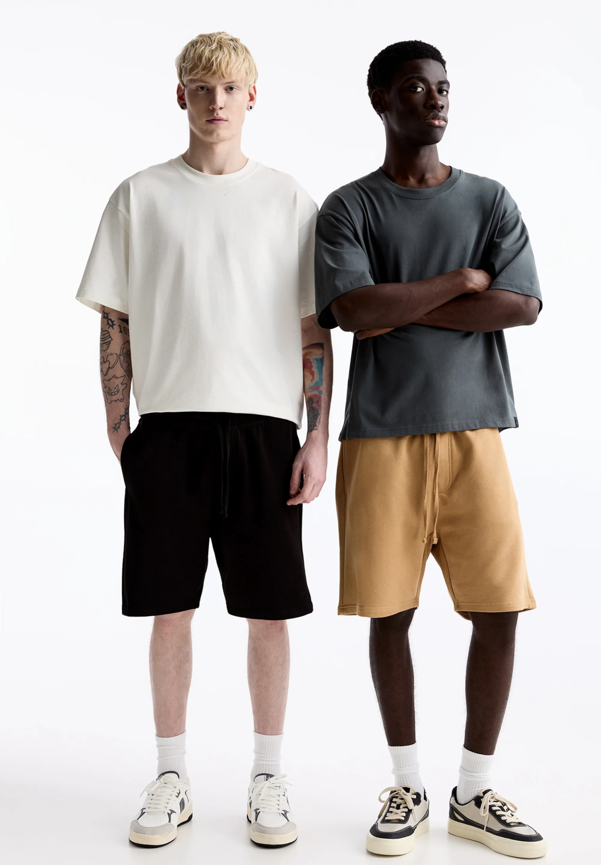 PULL&BEAR PACK DE 2 BERMUDAS DE JOGGING - Pantalones deportivos