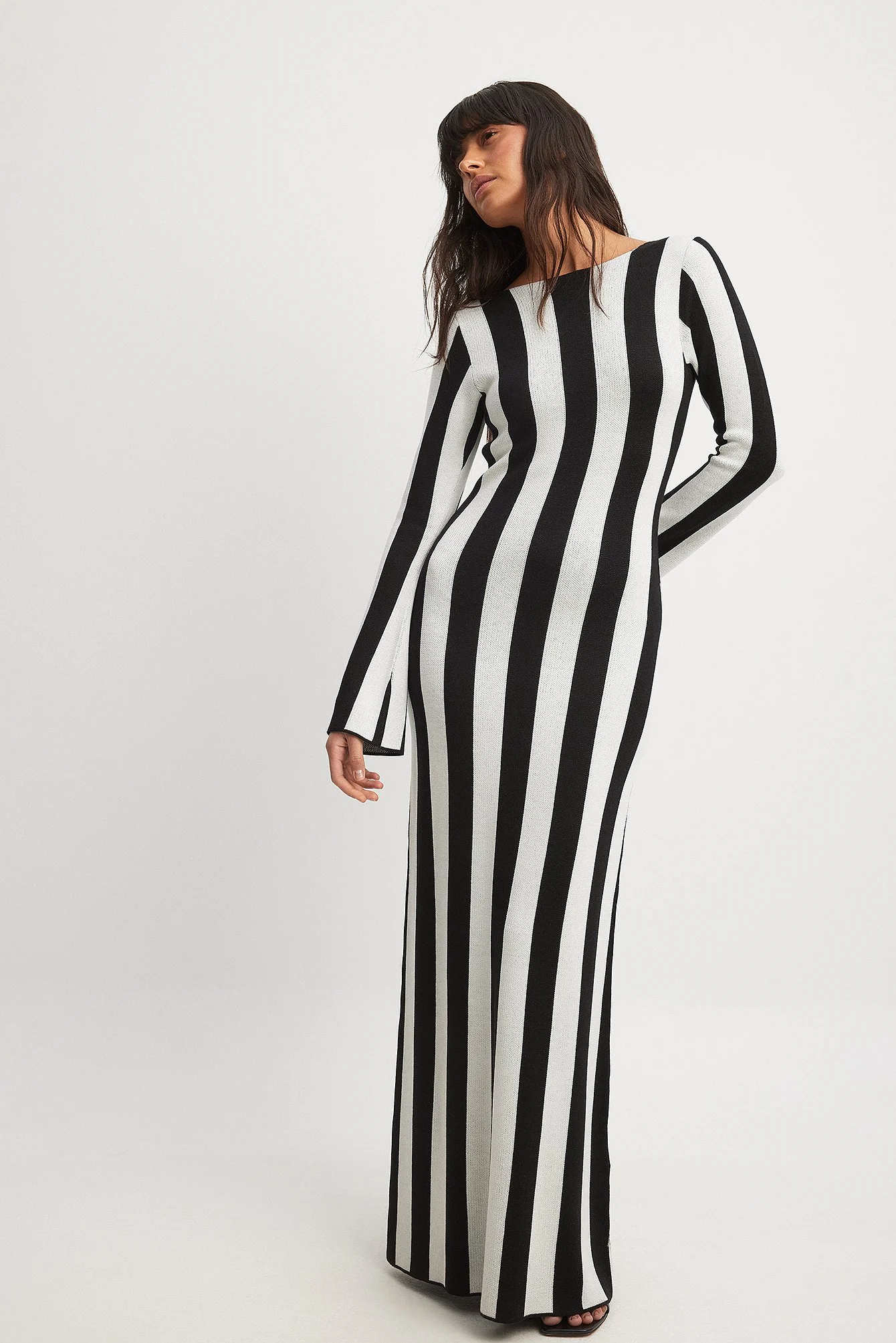 Knitted Striped Maxi Dress