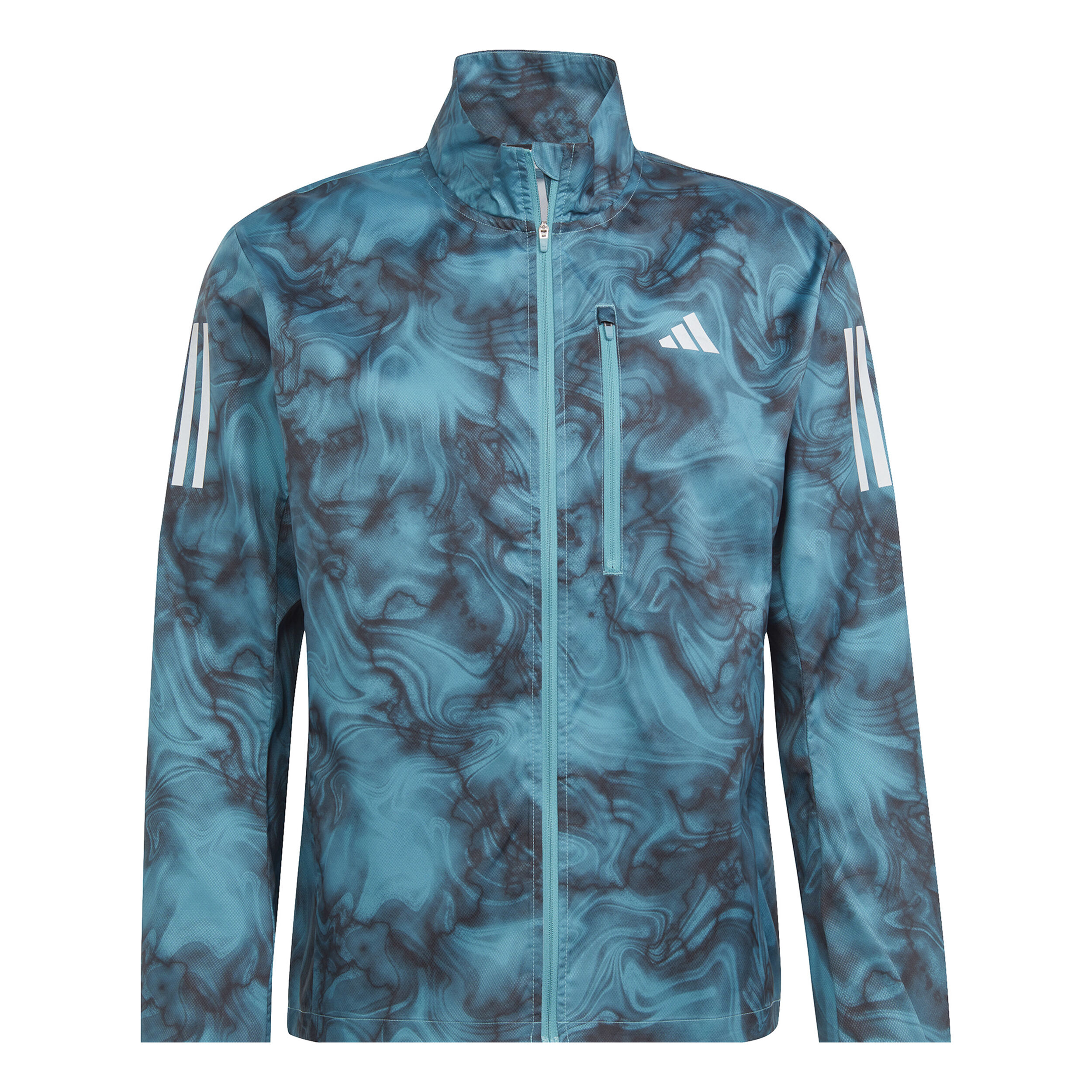 Own The Run AOP Laufjacke Herren - Dunkelgrün, Schwarz