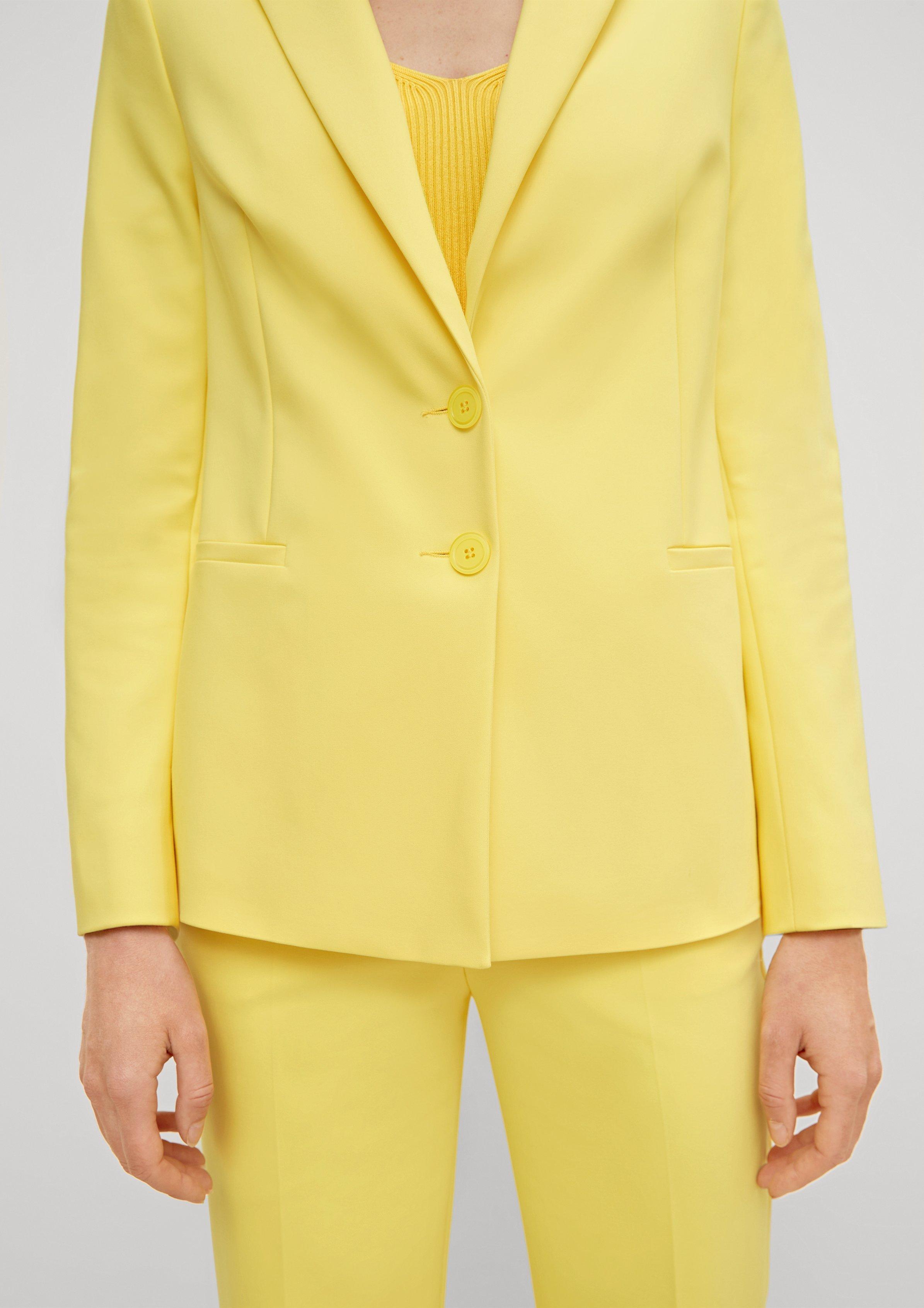 Blazer mit taillierter Passform - gelb