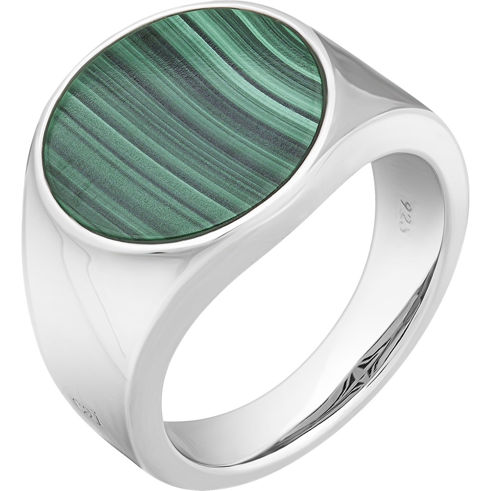 caï Bague pour hommes 925 Argent vert Bague