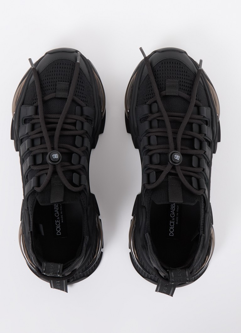 Dolce & Gabbana Airmaster sneaker with knitted upper and calfskin details