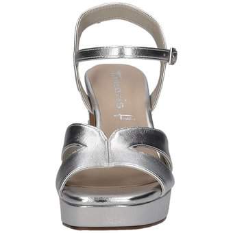 Tamaris Plateausandale in silber