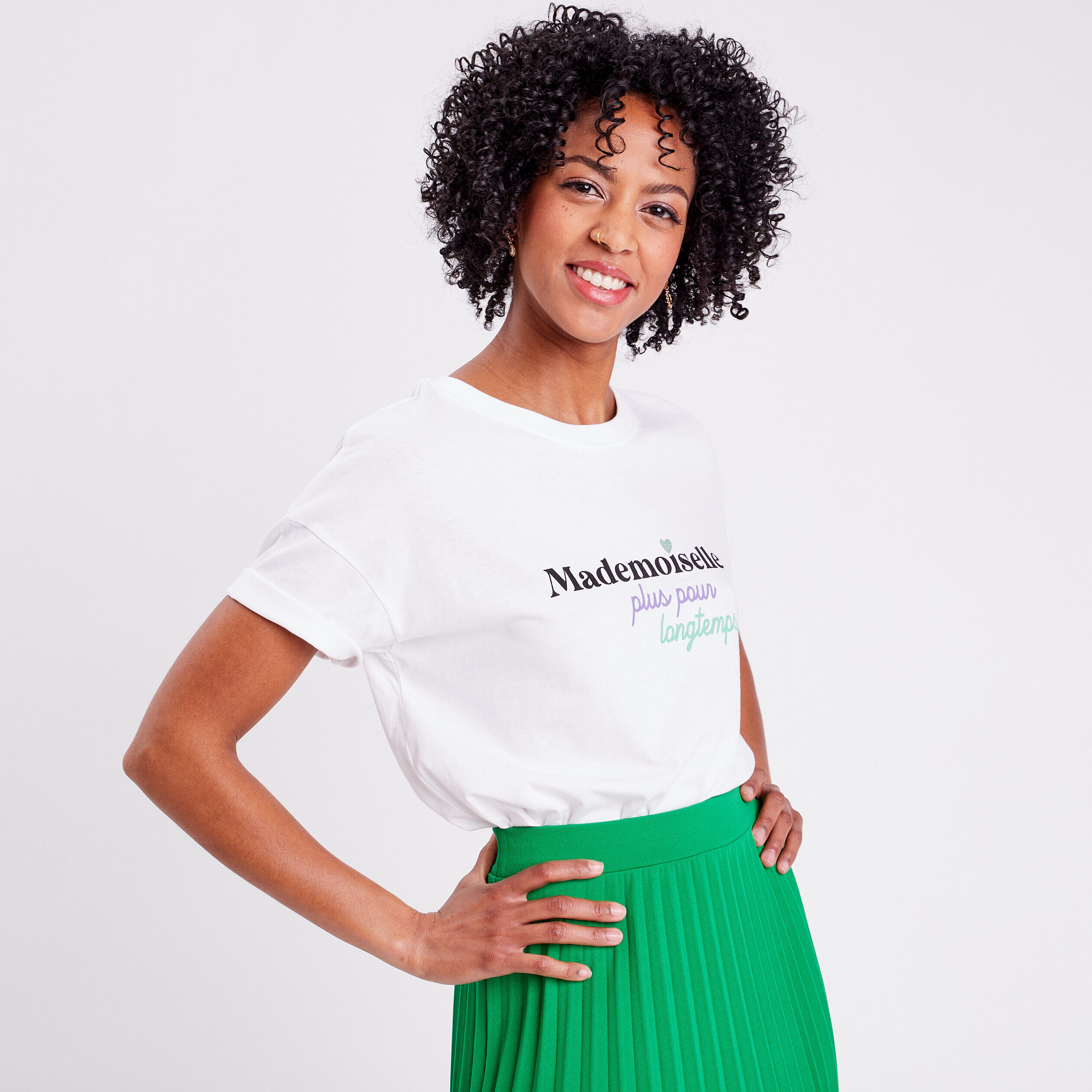 T-shirt manches courtes blanc femme | Cache Cache