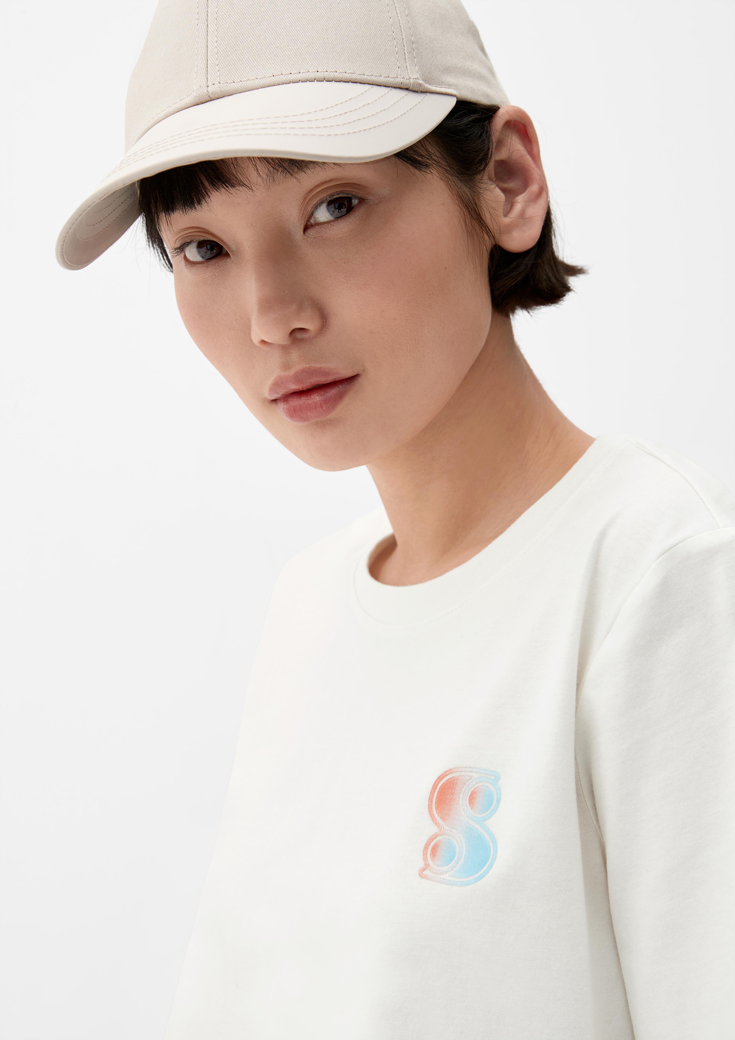 T-Shirt mit gummiertem Print  2130218-0210