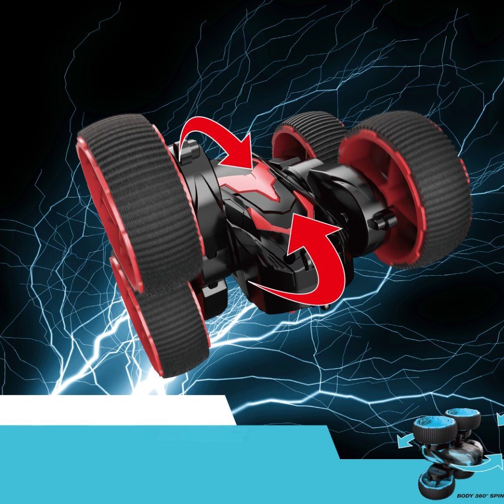 ZMH RC-Auto Akrobatik Ferngesteuertes 4WD 2,4 GHz (Wiederaufladbare), 360° drehbar
