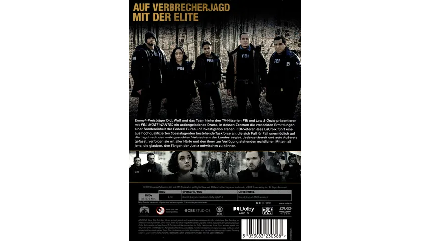FBI: Most Wanted - Staffel 1  [4 DVDs]