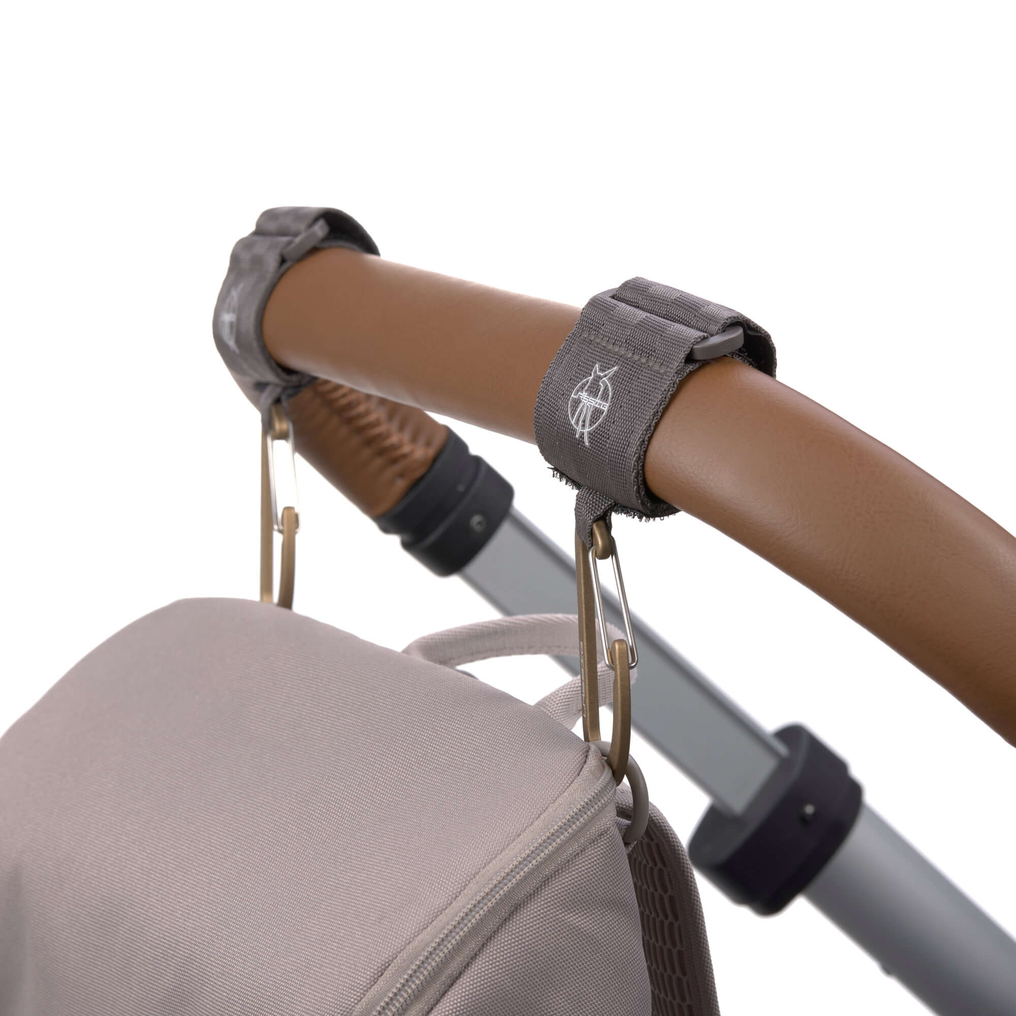 Kinderwagenhaken 2er Set - Karabiner, Anthrazit