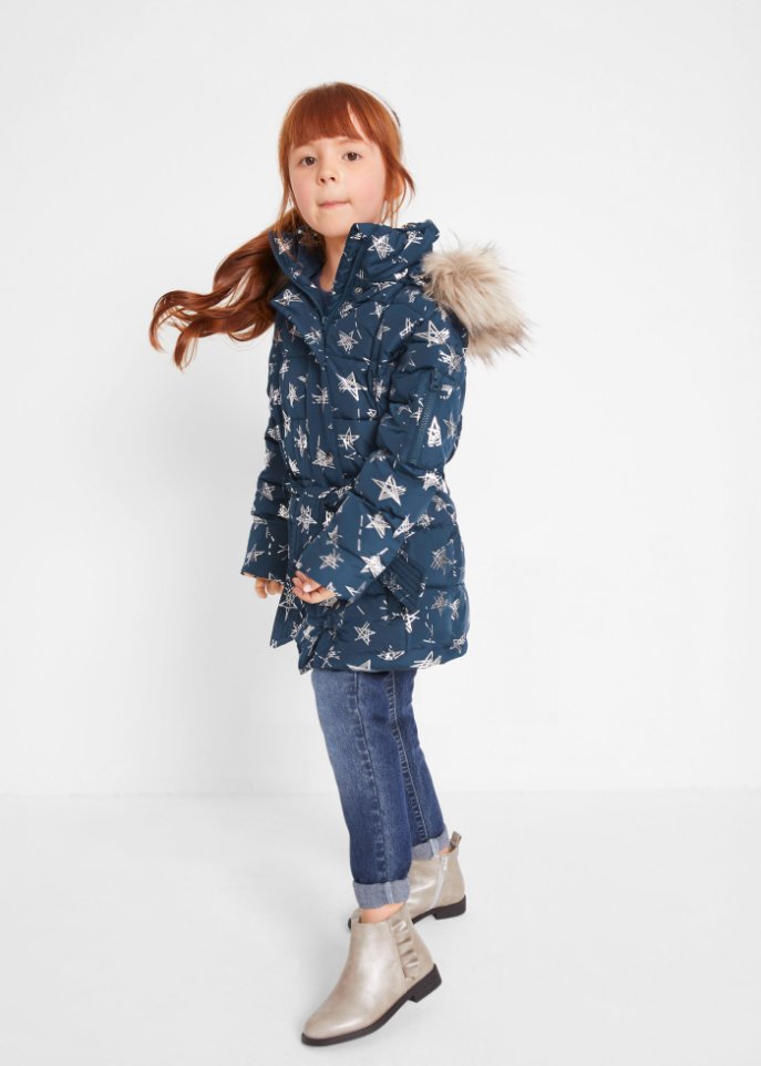 Mädchen Winterjacke mit Sternendruck