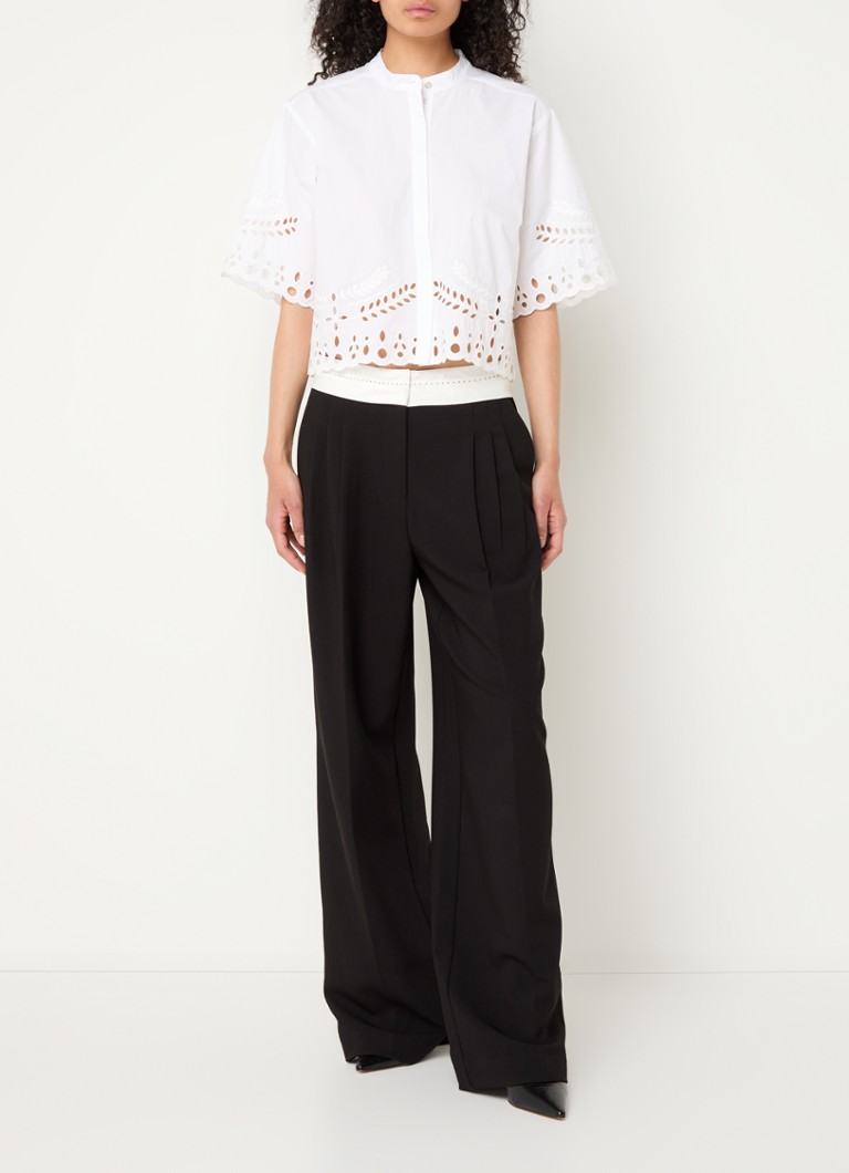 Blusa Co'Couture Prima impreziosita da ricami e motivi traforati.