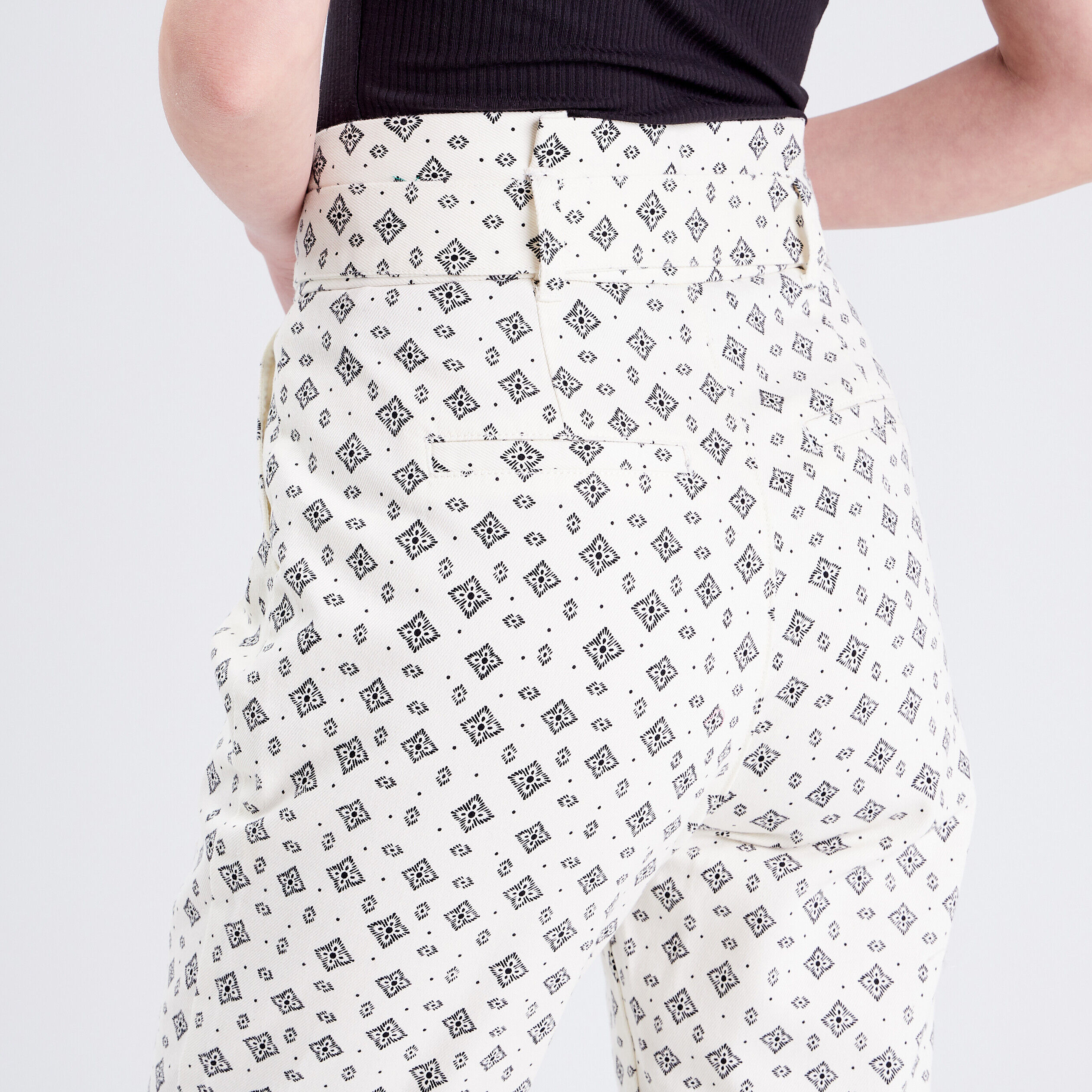 Pantalon paperbag blanc femme | Cache Cache