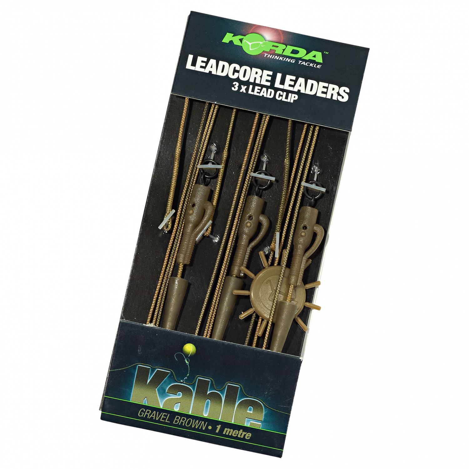 Korda Ring Swivel Leadcore Leader (kiesbraun)
