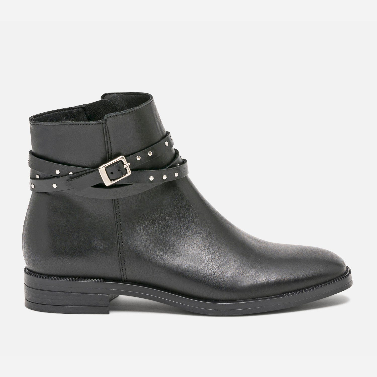 Boots noir en cuir esprit jodhpur