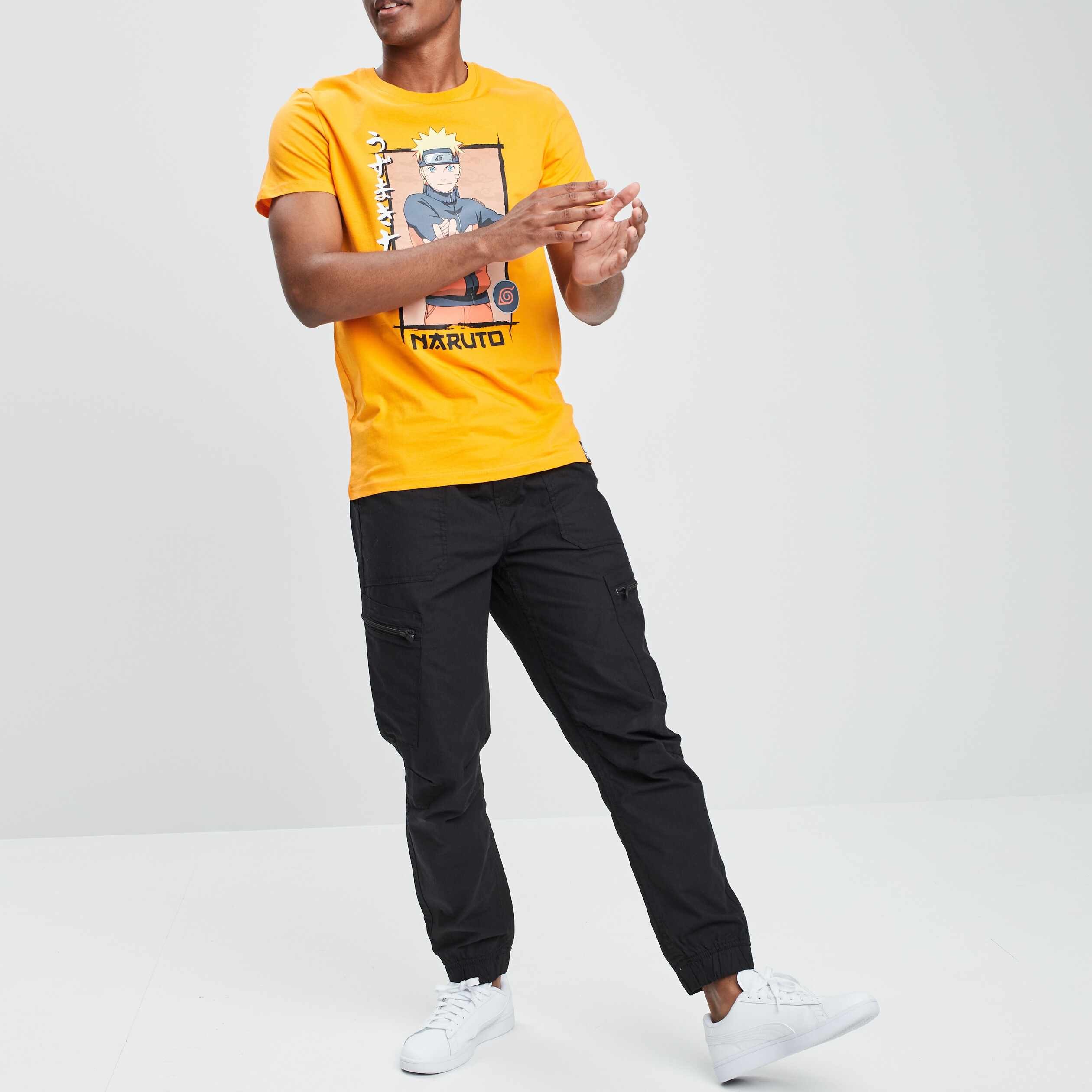 T-shirt manches courtes Naruto orange homme | La Halle